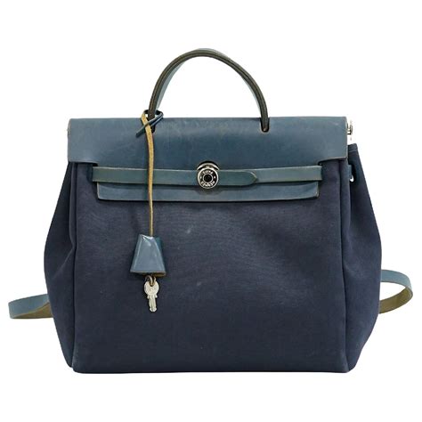 hermes herbag navy blue|Hermes herbag body.